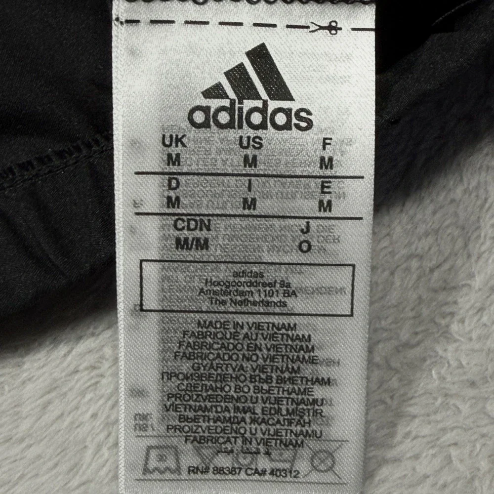 Adidas Windbreaker Mens Medium Black Short Sleeve FCA Quarter Zip HG0081